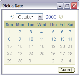 Date Picker - Latest Valid Selection 14 Oct 2000